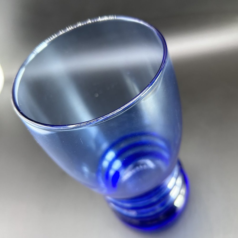 Cobalt Blue Drinking Glass Tumbler Bangles - Picture 4 of 9